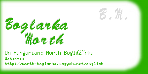 boglarka morth business card
